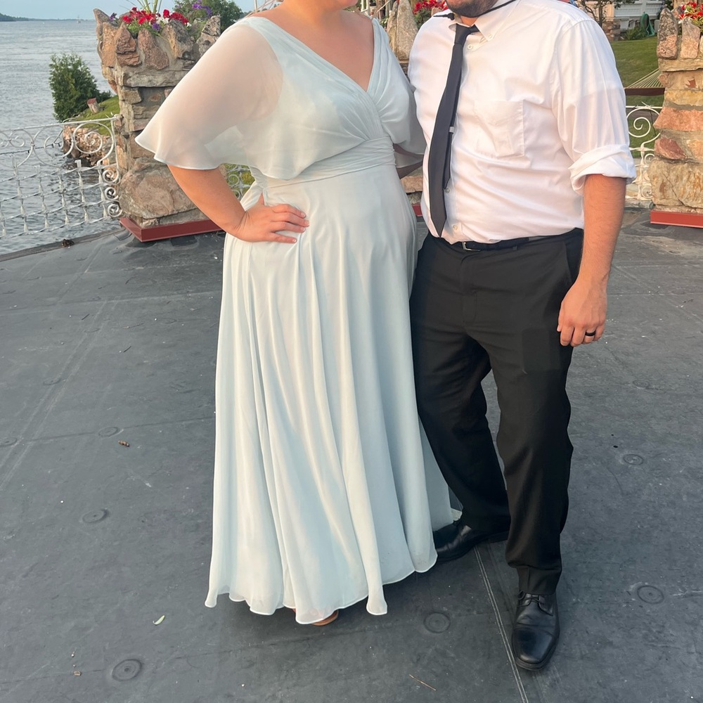 Mist Pamela Azazie Bridesmaid Dress size 22